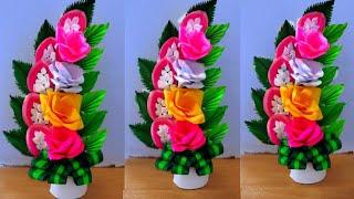 How to beautiful flower bouquet making with paper  / diy flower bouquet