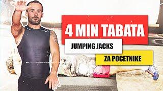 4 MIN TABATA - JUMPING JACKS / za početnike / vlastito tijelo I MARINO BASIC