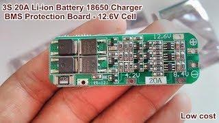 3S 20A Li-ion 18650 Battery Charger -  BMS Protection Board 12.6V Cell / Low price