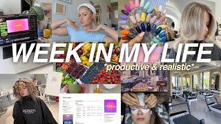 a PRODUCTIVE week in my life  | editing, work, pilates, hair & nail apts & more! 