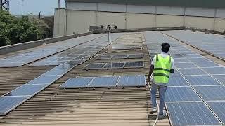 Solar Panel Cleaning with Surya Drones | Garuda Aerospace