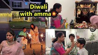 🪔புது வீட்ல அம்மாவோட தீபாவளி celebration ~Day in my life on Diwali & Halloween ~USA  Family Traveler