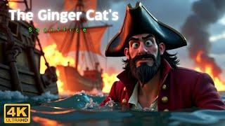 The Ginger Cat's Sacrifice To Save Lady Pirate Captain ‍️ #cat #ai #catlover #catvideos #cutecat