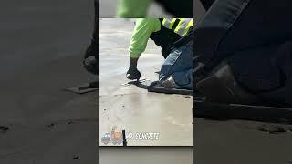 Cement Mason’s clean finishing technique! #concrete #construction