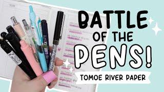 Battle of the Pens on Tomoe River Paper | Pen + Highlight Test | TheHoneyBShop Planner