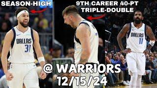 Dallas Mavericks Team Highlights vs the Warriors (12.15.2024)