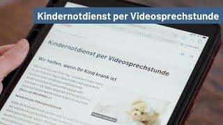 Die Videosprechstunde im Kindernotdienst