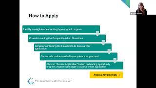 2024 Colorado Health Foundation Applicant Information Webinar