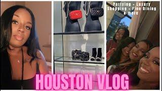 HOUSTON VLOG | GIRLS TRIP | PARTYING + LUXURY SHOPPING + FINE DINING & MORE | BRWNGIRLLUXE