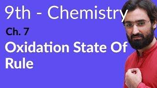 Matric part 1 Chemistry, Oxidation State of Rules - Ch 7 - 9th Class Chemistry