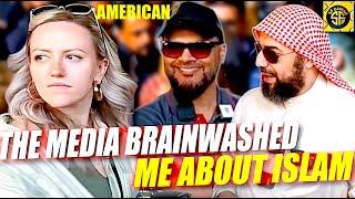 AMERICAN LADY BRAINWASHED FOR LONG TIME! SHK, HASHIM SPEAKERS CORNER