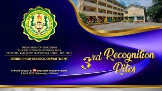 3rd Recognition Rites of Putlod-San Jose National High School Senior High School Department