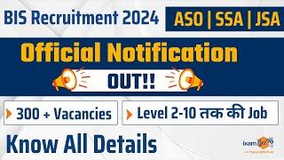 BIS 2024 Official Notification Out II 300 + Vacancies || Exam Date || Know Complete Information