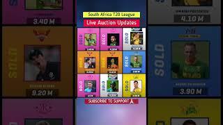 SA T20 League Auctions | CSA T20 League Auction | SA T20 League Live Auction #csat20 #indvsaus #t20