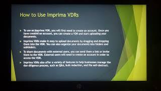 Imprima Virtual Data Room Overview