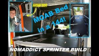 MOAB Bed Install in a Sprinter 144 - Nomaddict Sprinter 4X4 Build!