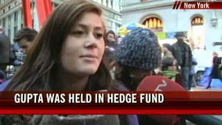 Occupy Wall Street protestors cheer Rajat Gupta's arrest