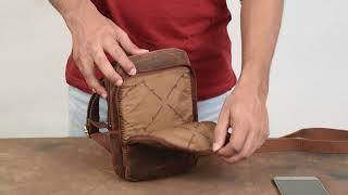 Picco Massimo Brown Sling Bag Genuine Leather Men/Women Sling Bag