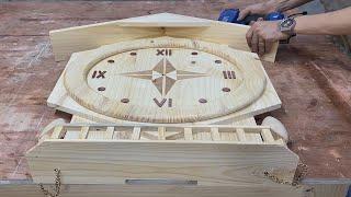 Great Woodworking Ideas// Design A Wall Clock For Only 10 Dollars