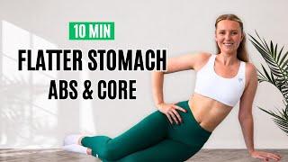 10 Min FLAT STOMACH and TONED CORE | No equipment Abs Workout