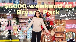 first weekend as a vendor at the Bryant Park Winter Village // holiday market vlog, Q&A