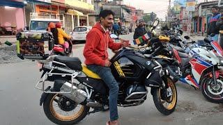 Riding a famous bike #bmw1250gsa  with famous person @diiimpu (Youtuber) bhai #bmw #shorts #assam