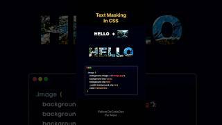 Text Masking in CSS in 2 seconds #tipsandtricks #uidesign #howto #coding #shorts #webdesign