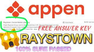 [COMPLETE] RAYSTOWN 30 ITEMS #APPEN #ANSWER #KEY