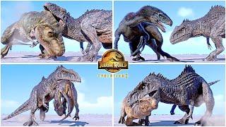 Dominion Giganotosaurus VS All Dinosaurs Killing Animations  Jurassic World Evolution 2 - JWE2