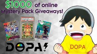 LIVE! Giving Away $1000 In DOPA Online Mystery Packs!  #pokemon #giveaway #oripa #onepiece