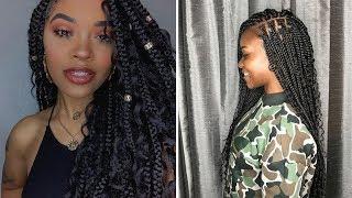 Goddess Box Braid Tutorial/Compilation 