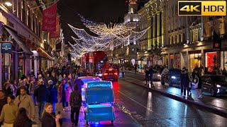 2 HOURS of Christmas Magic in London  Festive Highlights 2024 I Christmas Markets Rush [4K HDR]