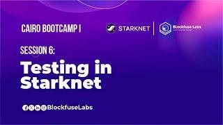 2024 Cairo Bootcamp Session 6: Testing on StarkNet | Unit Testing, ERC20, & Cheat Codes