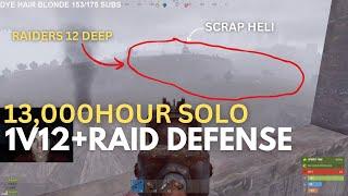 MY BEST EVER SOLO RAID DEFENSE IN MY 13,000HRS ON RUST