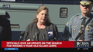 Officials Give Update On Search For 5-Year-old Elijah Lewis