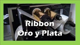 Ribbon Metálico Oro y Plata para Impresora de Etiquetas Térmica