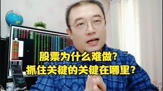 做股票为什么很难，关键是没有抓住关键，知历史知未来