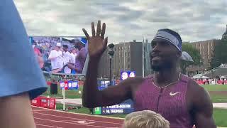 Men’s 200m 2024 U.S. Olympic Trials Round 1 Heat 3, Kenny Bednarek, Kyree King, Max Thomas