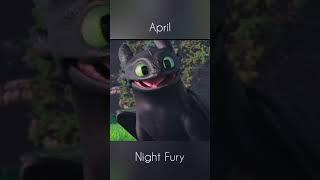 • Your Birth Month Your HTTYD Dragon •