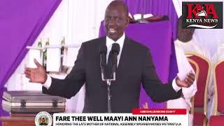 FULL SPEECH! PRESIDENT RUTO'S ELECTRIFYING REMARKS AT BUNGOMA DURING WETANGULA'S MOTHER BURIAL