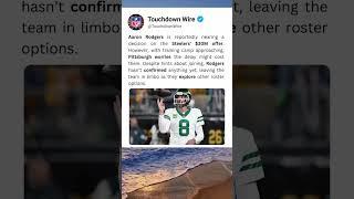 Aaron Rodgers to Steelers?  $30M Offer Decision Coming Soon!  #steelers #nfl2025 #shorts