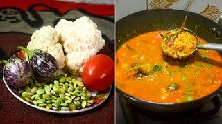 वांग फ्लॉवर आणि पावट्याचे कालवण | Vegetable Curry | Latika Nimbalkar