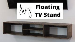 EASY DIY FLOATING TV STAND  Weekend Project!