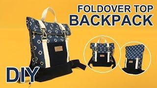 DIY Foldover top Backpack | 나만의 롤탑 백팩 만드는 방법 | How to sew backpack | リュックサックの作り方 #sewingtimes