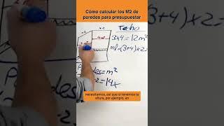 Cómo calcular los M2 de paredes para presupuestar #Shorts