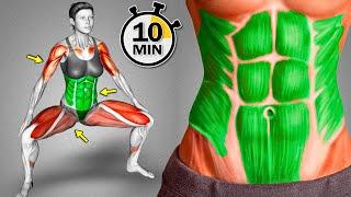 10 Min Slim Stomach, Round Butt, and Sexy Legs Home Workout (No Equipment)!