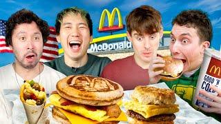 Two Brits try American McDonald's Breakfast for the first time! (ft. Ryan & Steven)