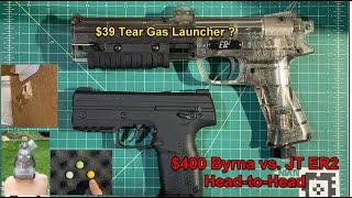 $39 JT ER2 vs. $400 Byrna Review and Testing - Is it a paintball gun or a budget tear gas launcher?