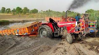 Stupid Tractor driver dropped the trolley into the canal | Tractor Trolley | Part 1