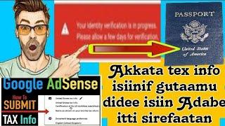 Akkata tex info gutaamu didee isiin Adabe itti sirefaatan)How tex info refused to be filled in and